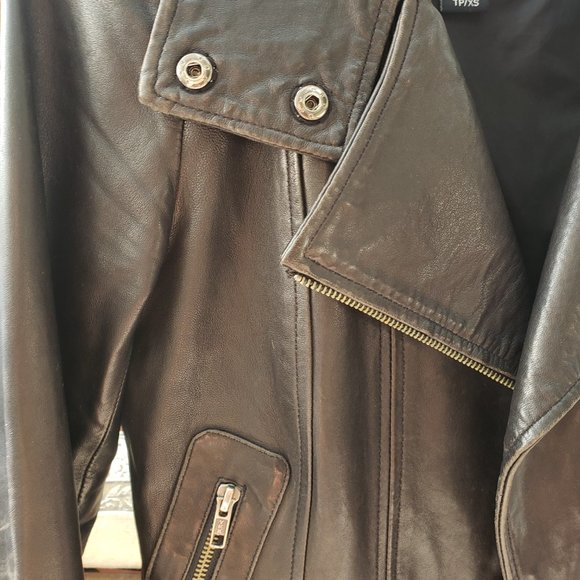 Mackage Leather Jacket - Dark Brown - Picture 4 of 5